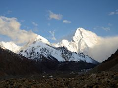 08 Skyang Kangri III And K2 North Face Late Afternoon From K2 North Face Intermediate Base Camp